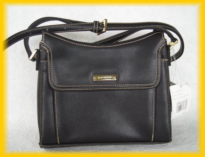 Liz Claiborne Accessories Purse - Black Get Organized Purse Unused W/$48 Tag - FREE Shipping