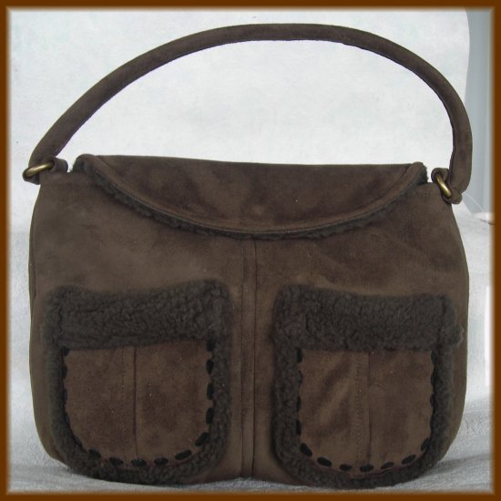 The Gap Brown Faux Fur Purse - Original $34.50 Tag on Handbag - FREE Shipping