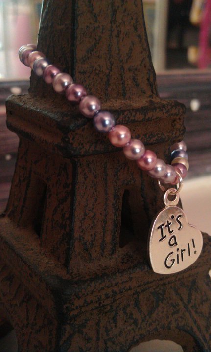 6-12 Months: Purple Haze Czech Glass and Charm Bracelet