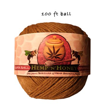 Single Hemp 'n' Honey 100 ft sharing size ball