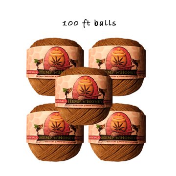 Five 100 ft Hemp 'n' Honey sharing size balls