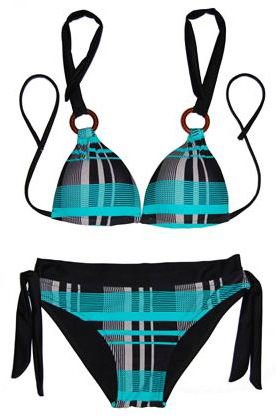 Bikini with O Ring Details (Purple,Blue,Black)
