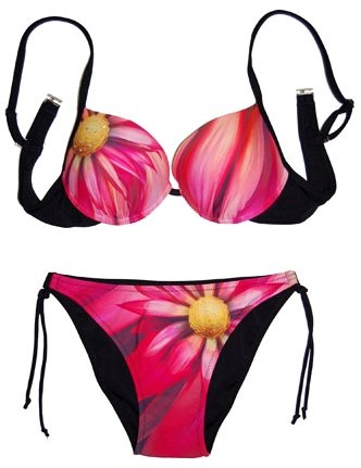 Floral Print Bikini with Tie Side Strings