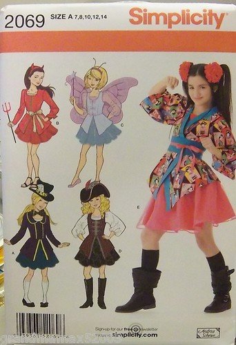 #2069 SIMPLICITY COSTUMES FOR GIRLS' SIZE A PATTERN