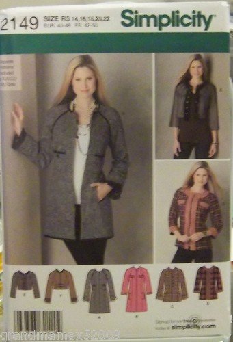 #2149 SIMPLICITY JACKETS IN THREE LENGTHS R5 PATTERN