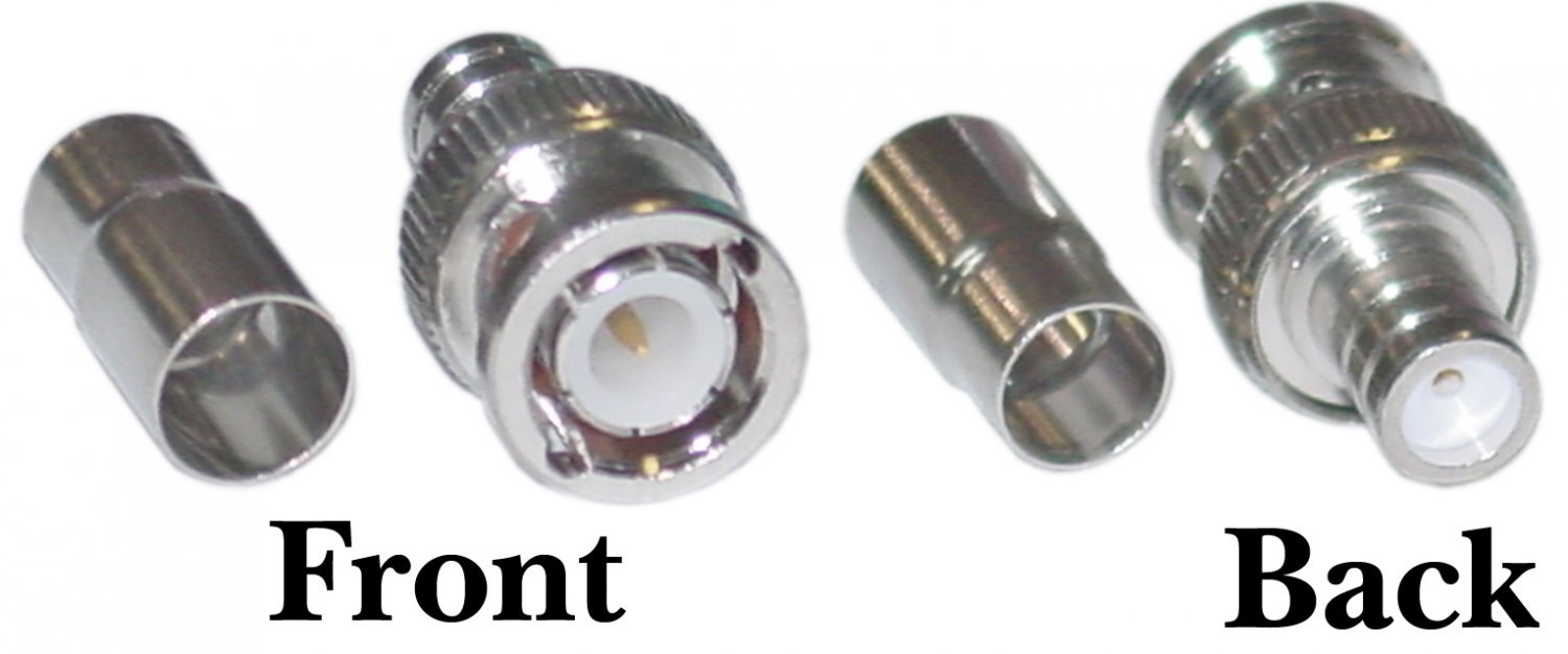 Wholesale lot=100 CCTV RG59 Coax BNC crimp on connector
