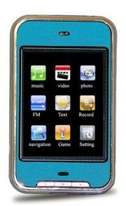 4GB TOUCH SCREEN PERSONAL MEDIA PLAYER (Blue)