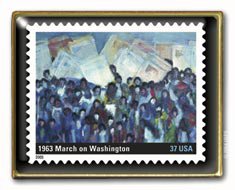 Black History March on Washington Stamp pin lapel pin 3937h S