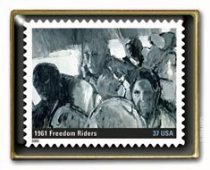 Freedom Riders Stamp pin Black History lapel pins hat 3937f