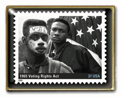 Black History Voting Rights Act Stamp pin lapel pins 3937b S