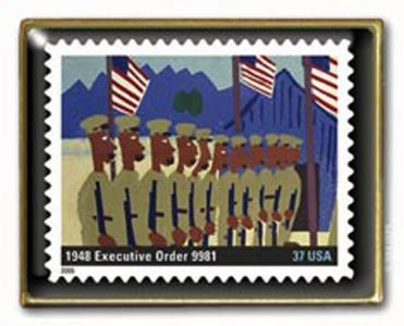 Executive Order 9981 Integration Black History Stamp pin 3937a