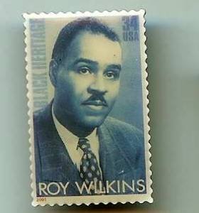 Roy Wilkins stamp pin lapel pins tie tac Black Heritage 3501 S