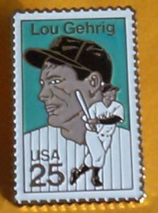 New York Yankees Lou Gehrig Stamp pin baseball lapel pins hat 2417 S
