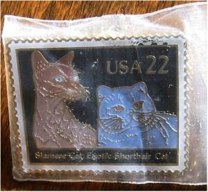 Siamese Shorthair Cat Stamp Pin lapel pins hat 2372 exc