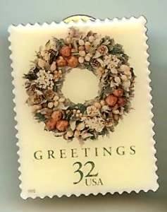 Wreath Victorian Christmas lapel pins Stamp Pin 3246 S