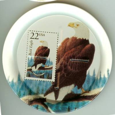 Bald Eagle stamp coasters wildlife lot of four