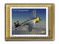 Thunderbolt P47 Aviation stamp pins lapel pin hat 3619