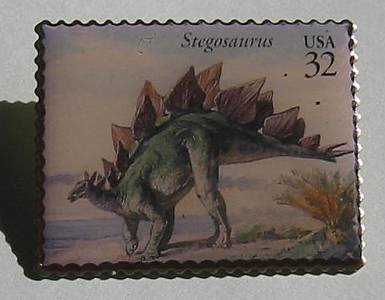 Stegosaurus Dinosaur stamp pin lapel pins hat new 3136F s