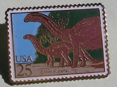 Brontosaurus Dinosaur stamp pin hat lapel pins 2425 S