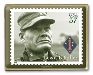 Distinguished Marine Puller stamp pin lapel hat 3962