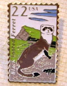 Black-footed Ferret Wildlife stamp pin lapel pins 2333 S