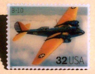 B-10 Bomber Classic Aircraft stamp pin lapel pins 3142f s