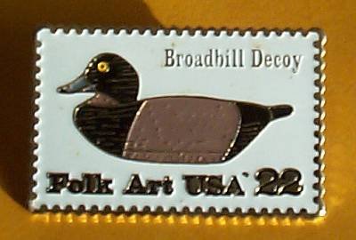 Duck Decoy Broadbill Stamp Pin lapel pins hat 2138 s