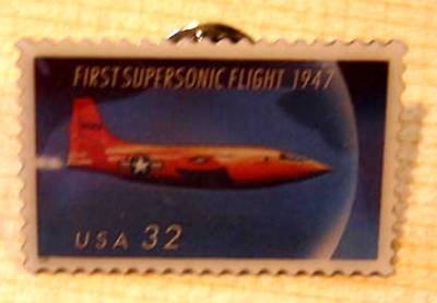 Supersonic Flight Stamp Pin lapel pins hat tie tac 3173 S