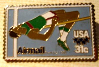 Olympic High Jumper stamp pin lapel pins tie tac c97
