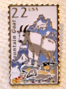 Mountain Goat Wildlife stamp pin lapel pins hat 2323