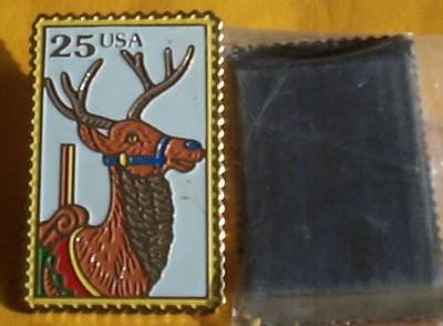 Carousel Deer Stamp cloisonné magnet collectible 2390mg S