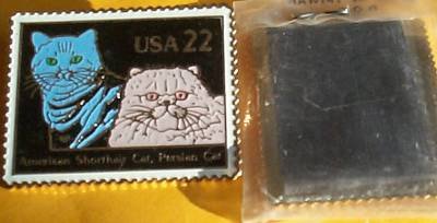 American Shorthair Persian Cat Stamp Magnet 2375mg