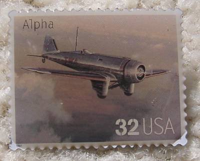 Alpha Classic Aircraft Plane stamp pin hat pins 3142e s