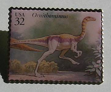 Ornithominus Dinosaur stamp pin lapel pins hat 3136n s