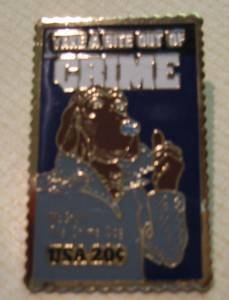 McGruff Crime Preventation Dog Stamp Pin lapel pins 2102