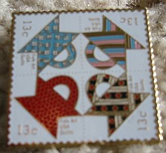 Quilts Quilting Stamp pins cloisonne lapel pin 1745-48