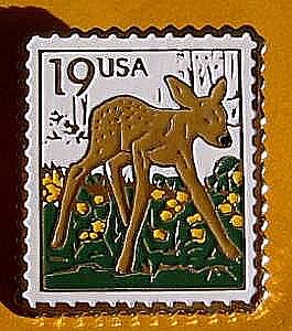 Fawn Deer wildlife stamp pin lapel pins hat new 2479