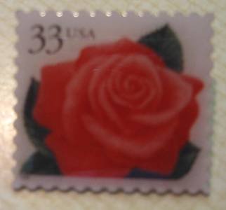 Coral Pink Rose Flower stamp pin lapel pins hat 3052 S