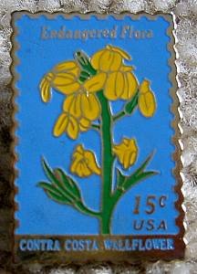 Contra Costa Wallflower stamp pin lapel pins hat 1785