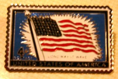 U.S. Flag 48-star stamp pin tie tac hat lapel pins 1094 s