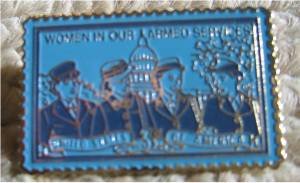 Armed Services Women stamp pin lapel pins tie tac 1013 exc