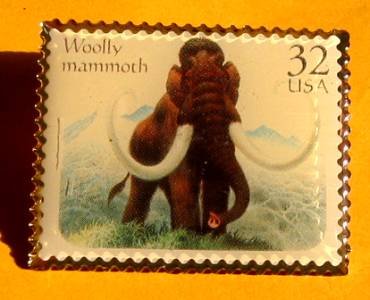 Wooly Mammoth Ice Age Stamp pin lapel pins hat 3078 new s