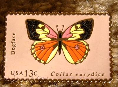 Dogface butterfly stamp pin lapel pins hat tie tac 1714
