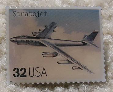 Stratojet Classic Aircraft stamp pin lapel pins 3142h s