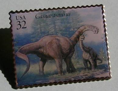 Camarasaurus Dinosaur stamp pin lapel pins hat 3136c s