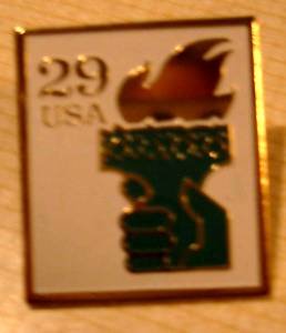 Statue of Liberty Torch stamp pin lapel pins tie tac 2531A S