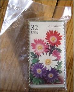 Anemone Garden Flowers Stamp Pin lapel pins hat 3029 s