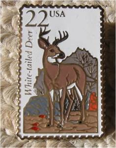 White-tailed Deer Wildlife Stamp pin lapel pins 2317