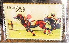 Horse Polo Stamp pin lapel pins hat tie tac 2759