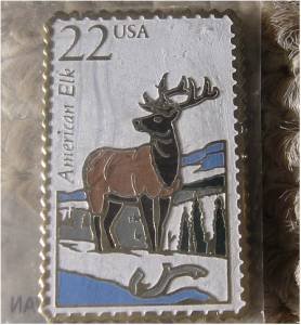 American Elk Wapiti Wildlife stamp pin lapel pins 2328 S